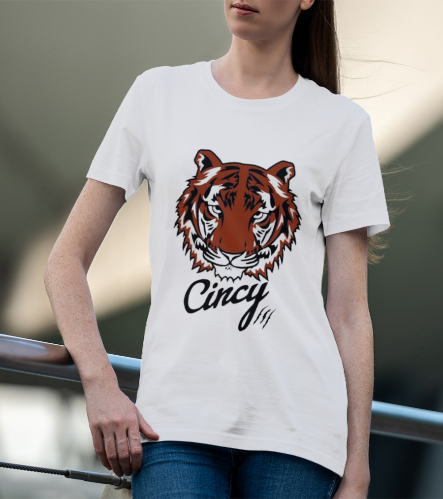 Cincy Tiger Head T-Shirt
