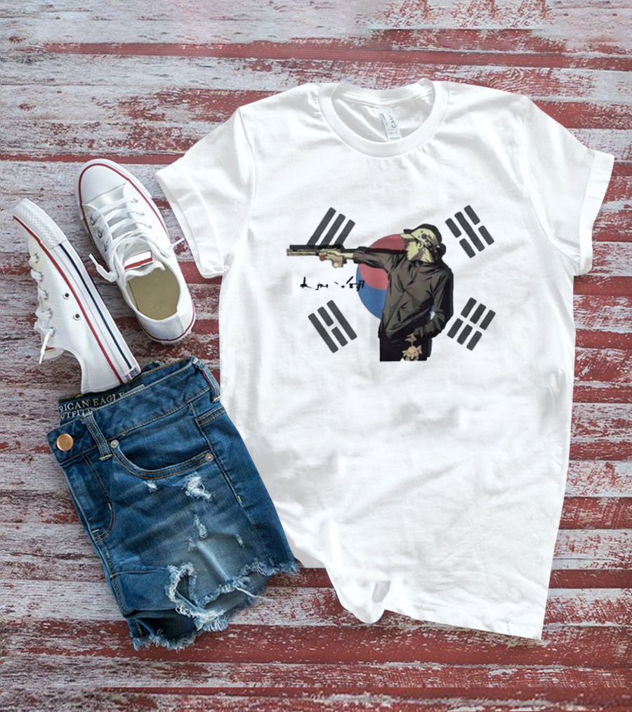 Viral Olympic Shooters Kim Yeji South Korean Flag Shooter T-Shirt
