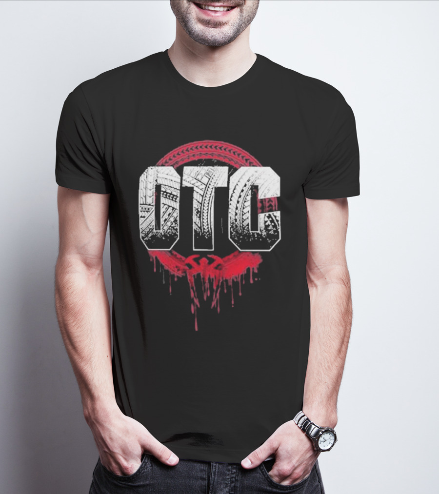 Roman Reigns Tribal Otc Tire Track T-Shirt