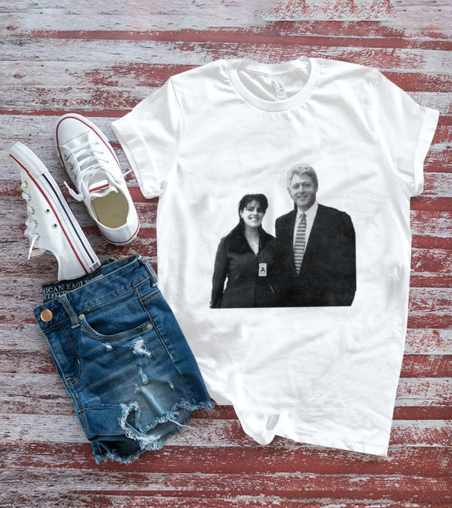 Bill Clinton Monica Lewinsky Black And White Iconic Photo T-Shirt
