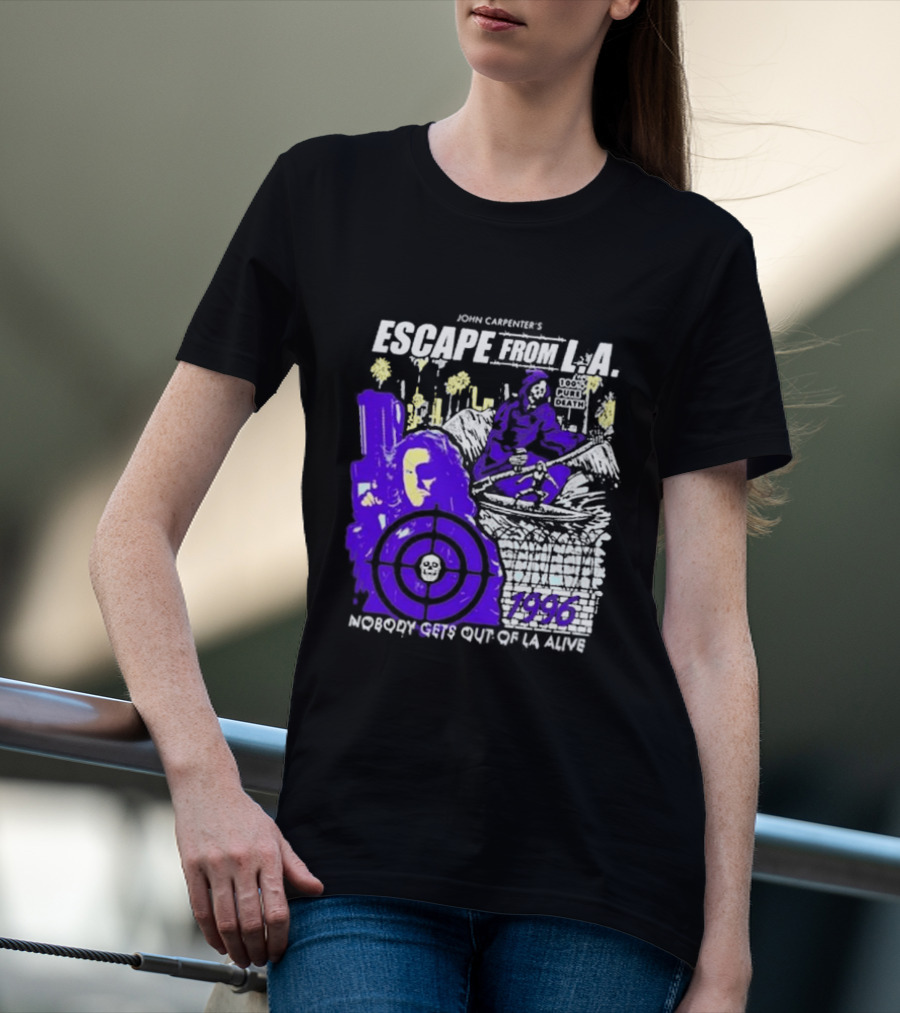 John Carpenter's Escape From L.A. 1996 Nobody Gets Out Of LA Alive T-Shirt