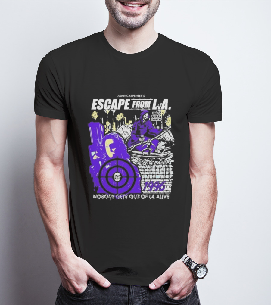 John Carpenter's Escape From L.A. 1996 Nobody Gets Out Of LA Alive T-Shirt