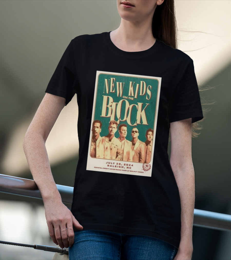 New Kids On The Block Coastal Credit Union Music Park Raleigh NC July 28 T-Shirt