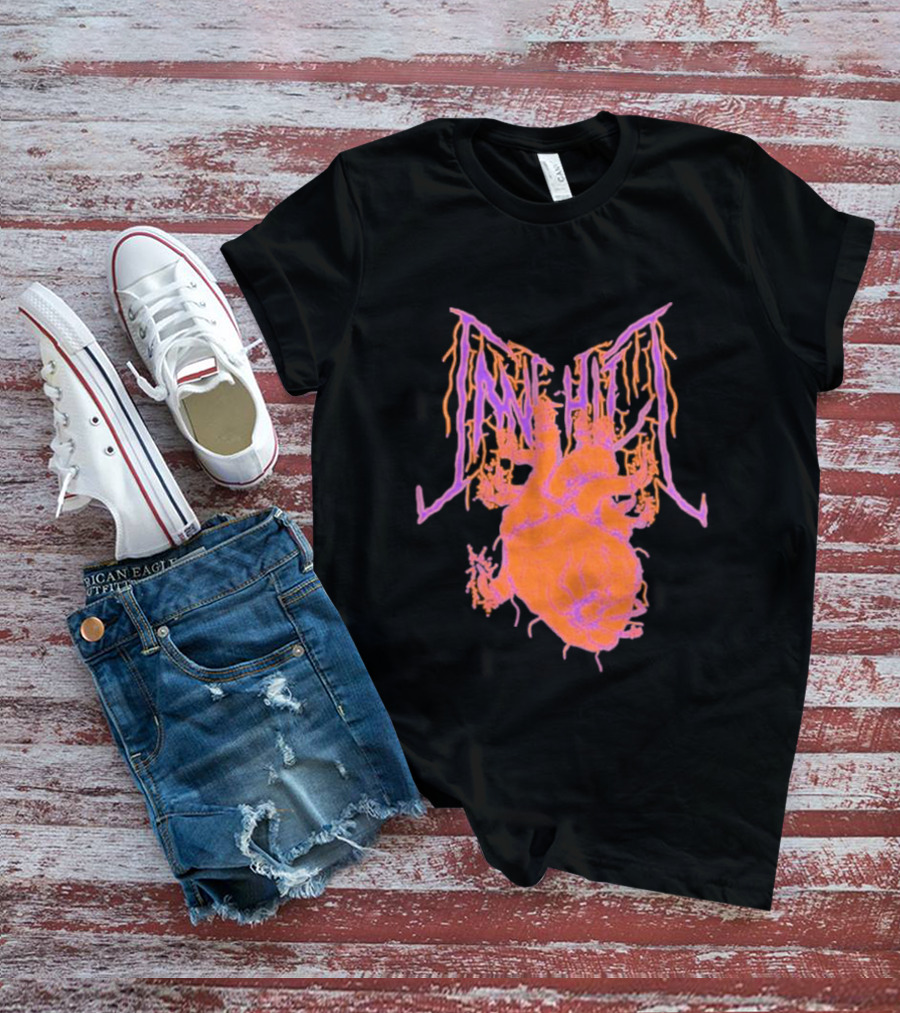 Cane Hill Orange Pink Anatomical Heart T-Shirt
