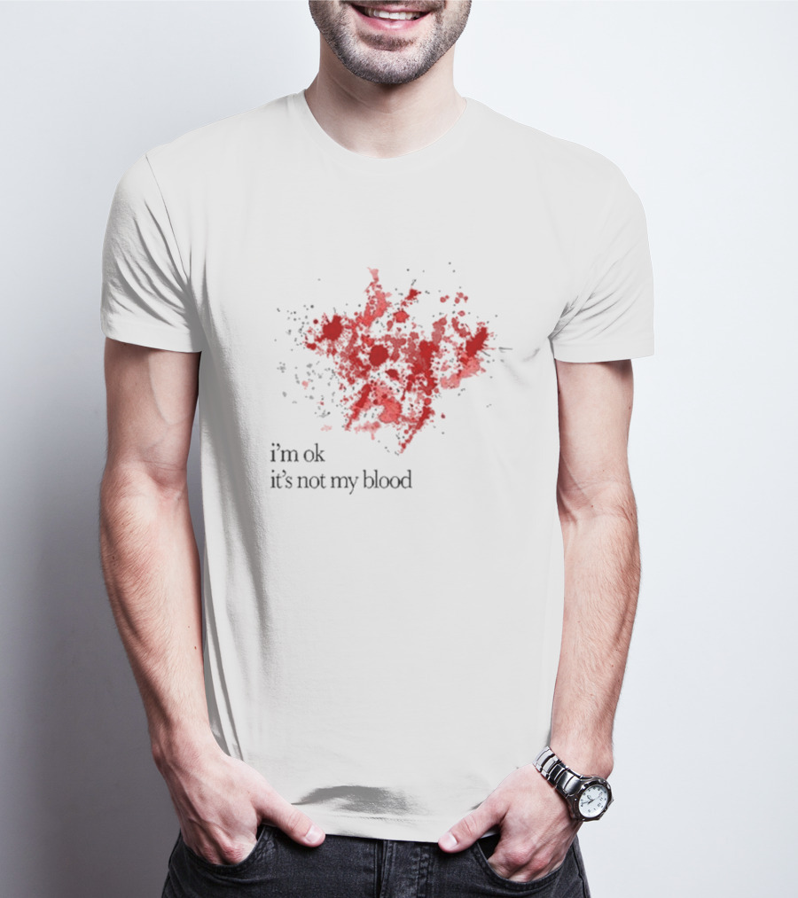 Ken Carson I'm Ok It's Not My Blood Dark Abstract Red Splatter T-Shirt