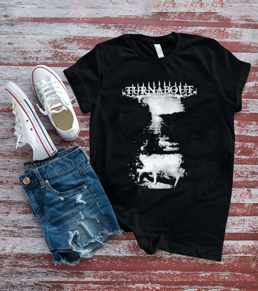 Deadbodyposse Turnabout Mysterious Monochrome Deer Scene T-Shirt