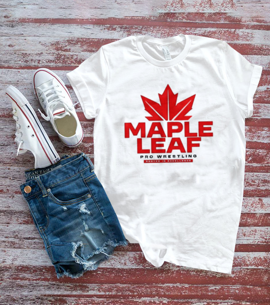 Maple Leaf Pro Wrestling Canada Maple Leaf Retro Sports Entertainment T-Shirt