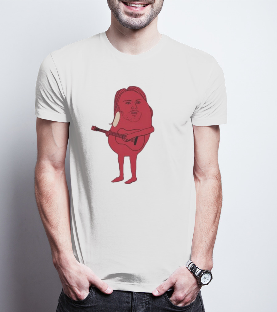 Penkmatters Kurt Cobain Red Character With Guitar T-Shirt