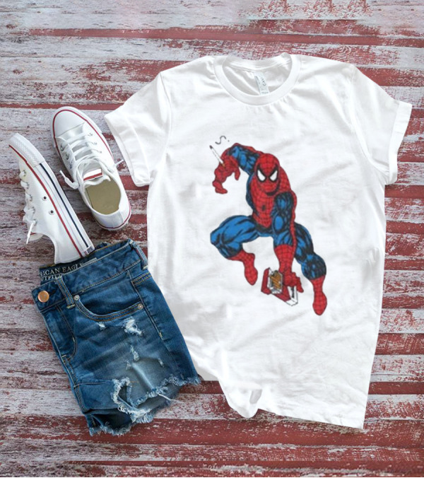 The Amazing Smokerman Comic Parody Smoking Jumping Hero T-Shirt