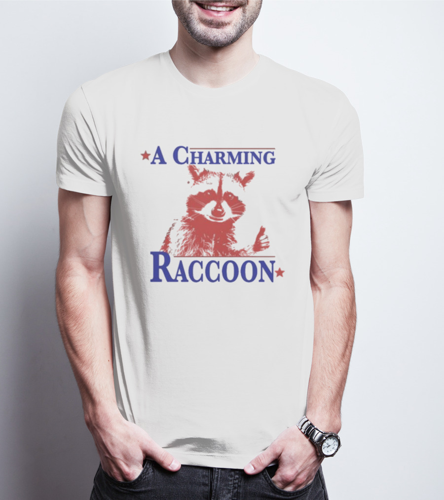 A Charming Raccoon Thumbs Up T-Shirt