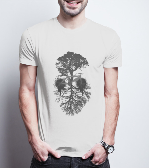 Groot Bike Forest Silhouette Guardians Of The Galaxy T-Shirt