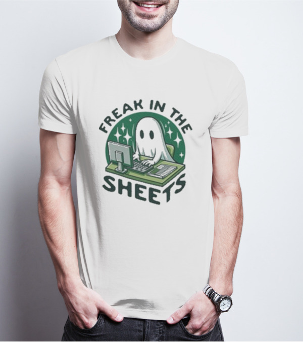 Freak In The Sheets Ghost Computer Humor T-Shirt