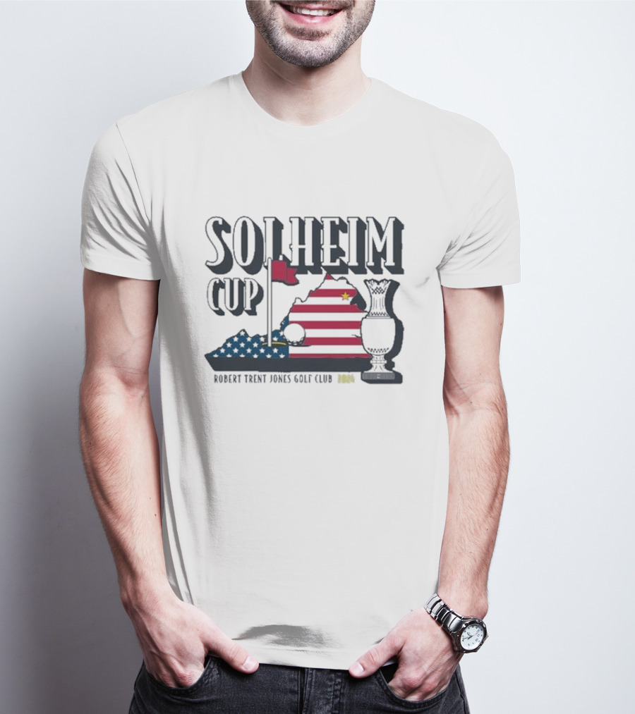 Golf X Solheim Cup Virginia American Flag Map T-Shirt