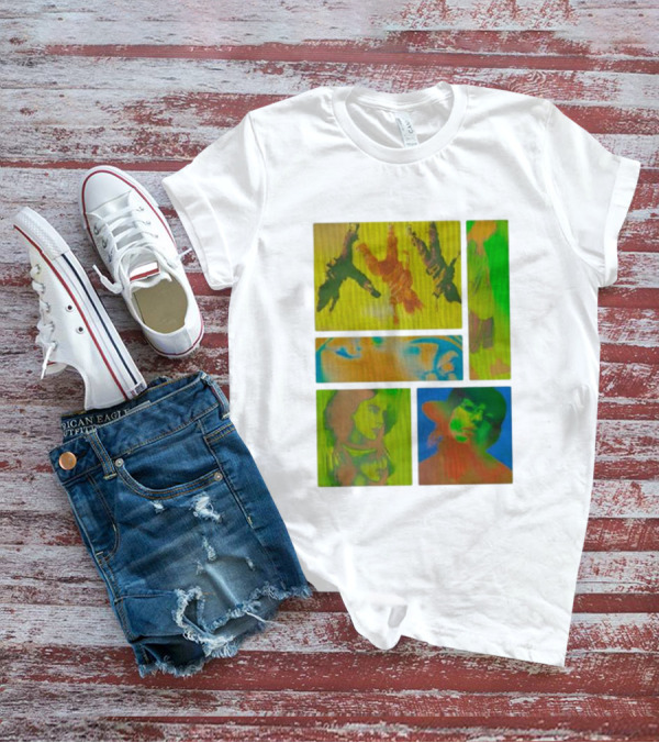Billie Eilish Birds Of A Feather Collage Thermal Five-Panel Abstract Portraits Multicolor T-Shirt