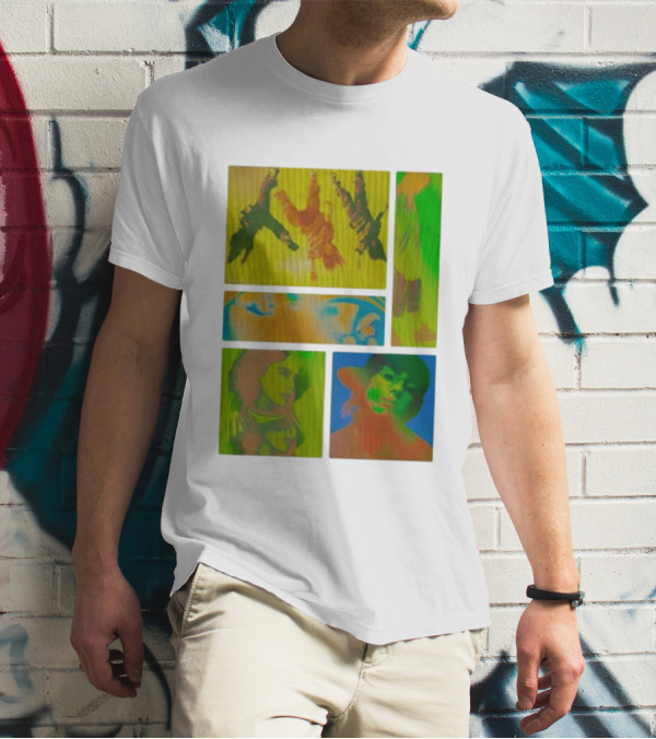 Billie Eilish Birds Of A Feather Collage Thermal Five-Panel Abstract Portraits Multicolor T-Shirt