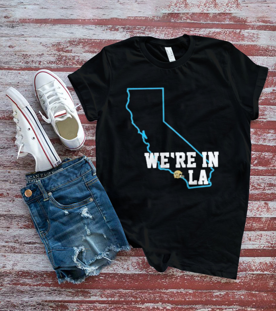 Deshaun Foster We're In LA With California Outline And LA Helmet T-Shirt