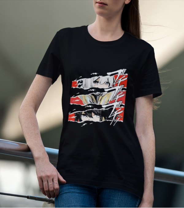 Honkai Star Rail Character Split Faces Ripple Effect T-Shirt