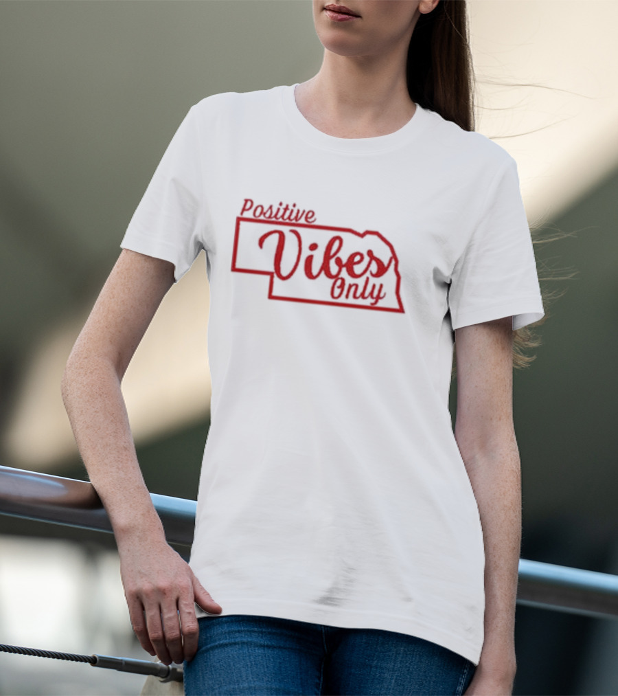 Positive Vibes Only Nebraska Husk Guy T-Shirt