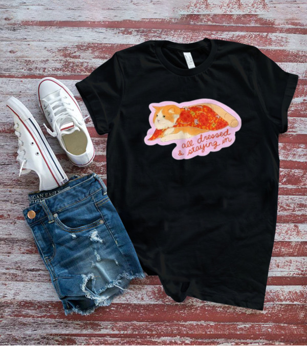 Orange Cat All Dressed And Staying In T-Shirt