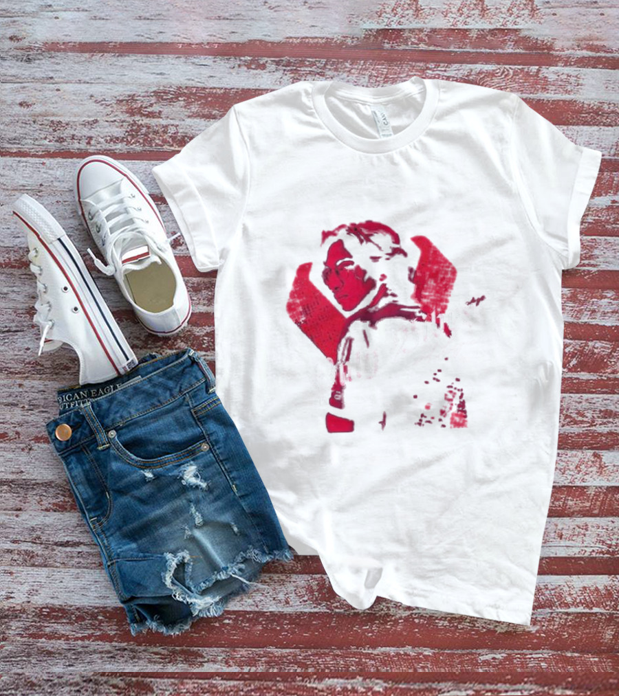 Only Vibes And Logic Amine Ouarid Red Abstract T-Shirt