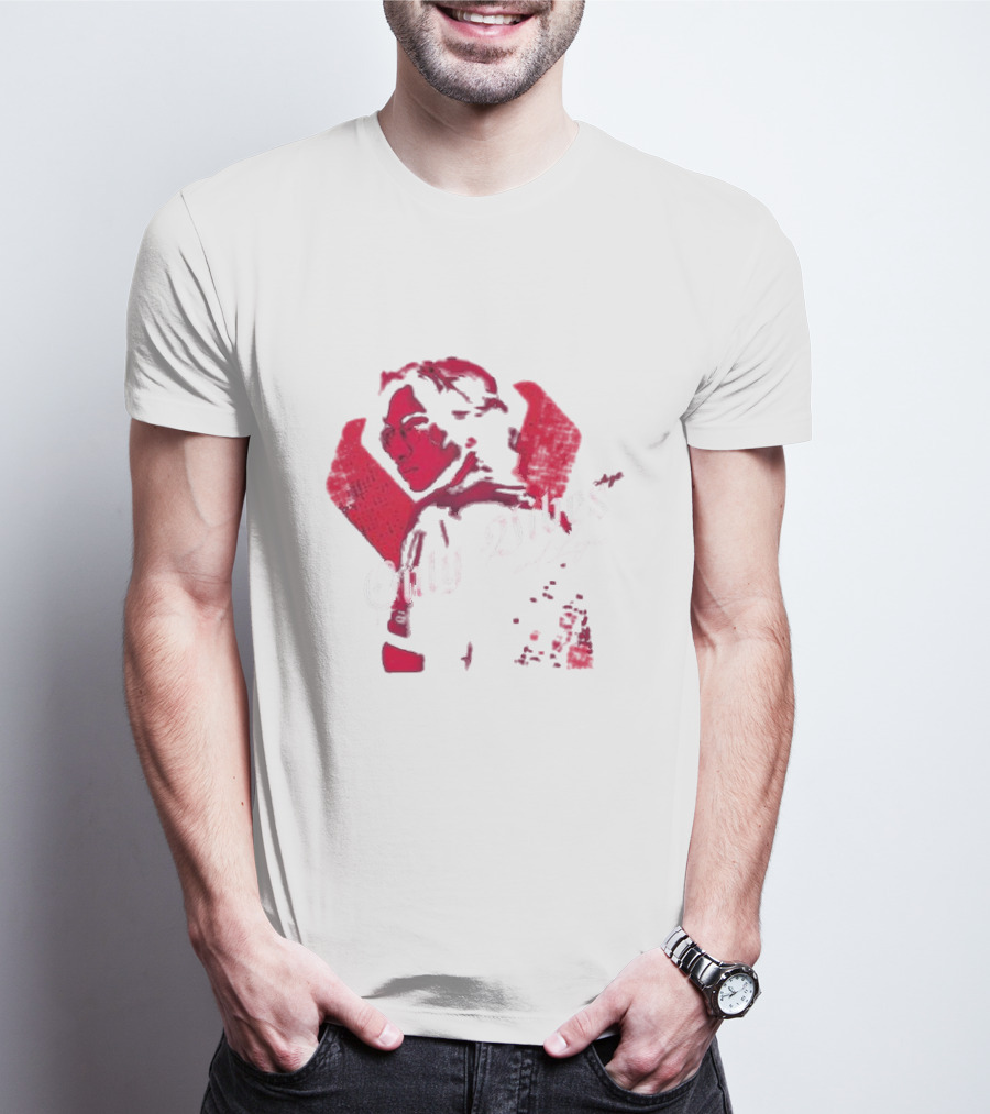 Only Vibes And Logic Amine Ouarid Red Abstract T-Shirt