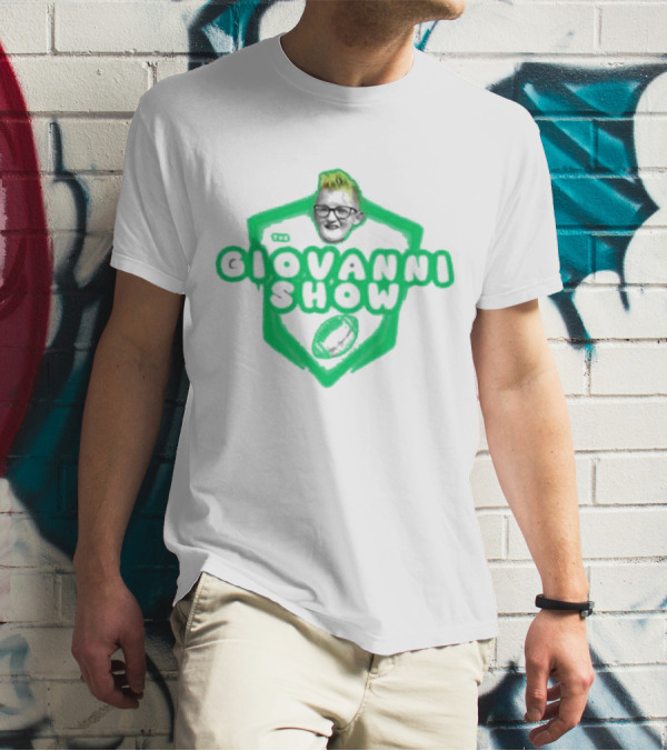 Support The Giovanni Show Football Badge T-Shirt