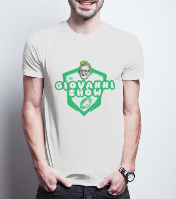 Support The Giovanni Show Football Badge T-Shirt