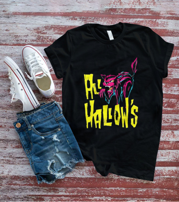 All Hallow's Afireinside Cat T-Shirt