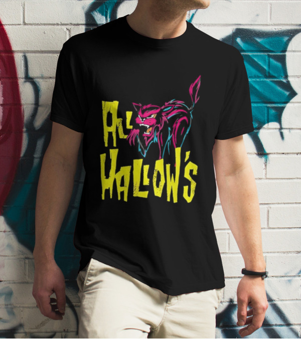 All Hallow's Afireinside Cat T-Shirt