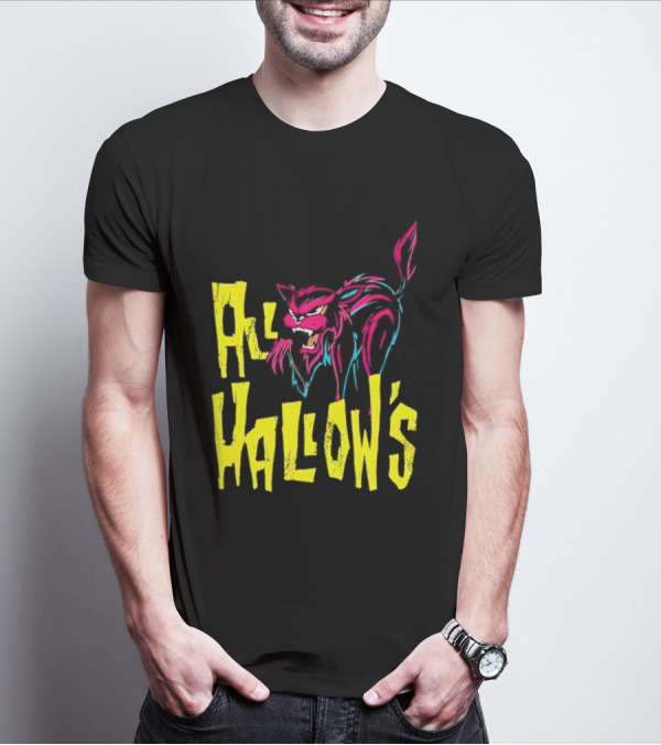 All Hallow's Afireinside Cat T-Shirt
