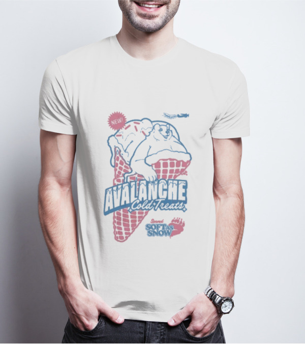 Avalanche Cold Treats Soft As Snow New Bear Cone T-Shirt