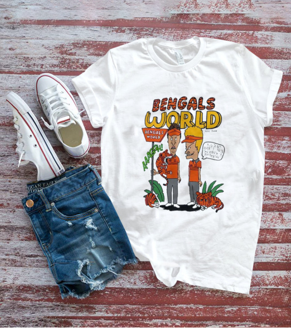 Bengals World Cincinnati NFL X Homage X Beavis And Butt-head Aaagh T-Shirt