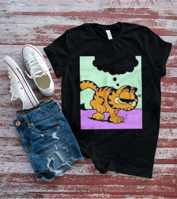 Garfield Eating Is Important Cartoon Character Comic Strip Image T-Shirt