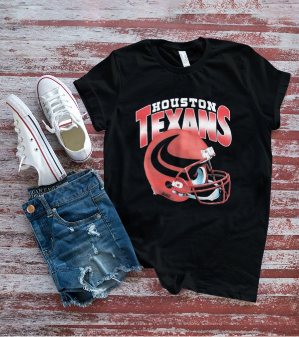 Houston Texans Gradient Helmet Football Gear T-Shirt
