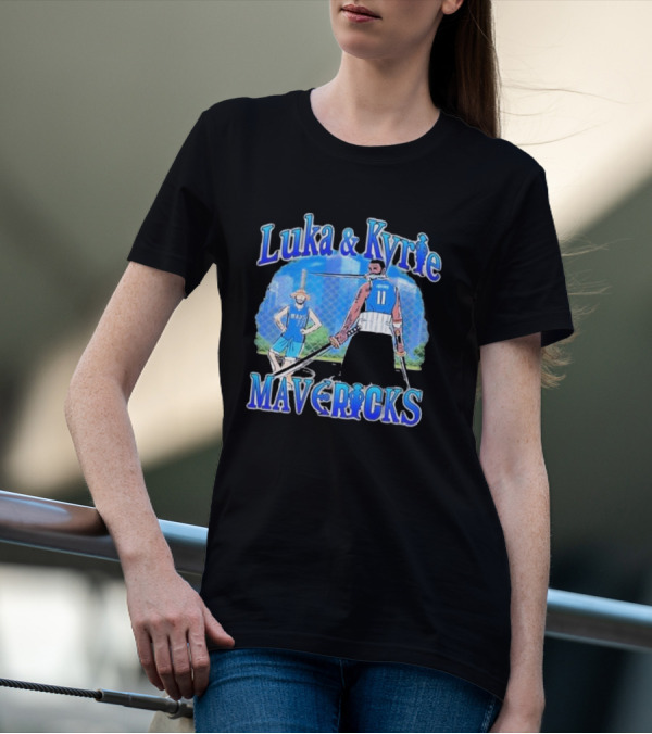Luka And Kyrie Mavericks Luffy And Zoro Crossover T-Shirt