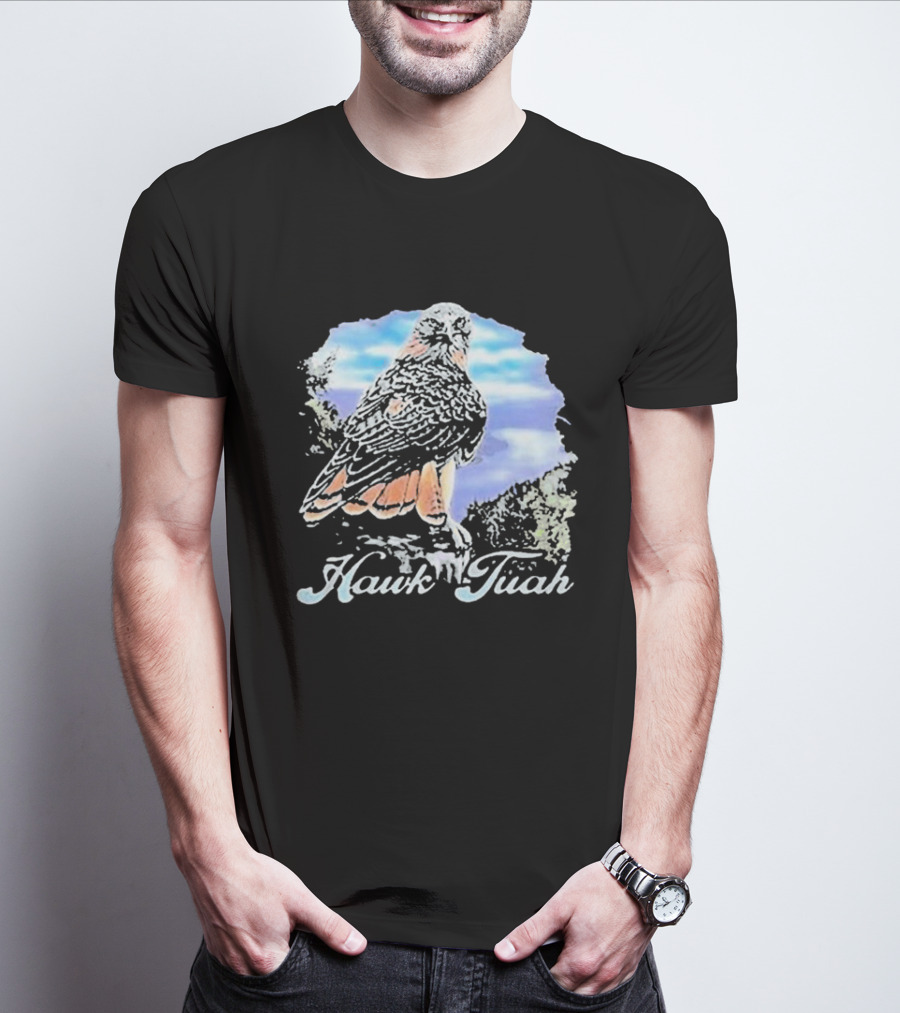 Hawk Tuah Scenic 70s Vintage Style Bird T-Shirt