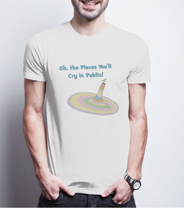 Oh The Places You’ll Cry In Public Pastel Swirl Tower T-Shirt