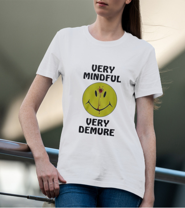 Very Mindful Very Demure Bloodied Smiley Face Icon T-Shirt