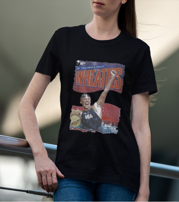 100% Whole Wheat Wheaties USA Olympics 1996 Champion T-Shirt