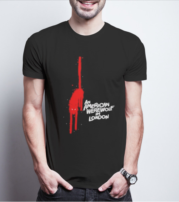 An American Werewolf In London Retro Horror Movie Red Cat T-Shirt