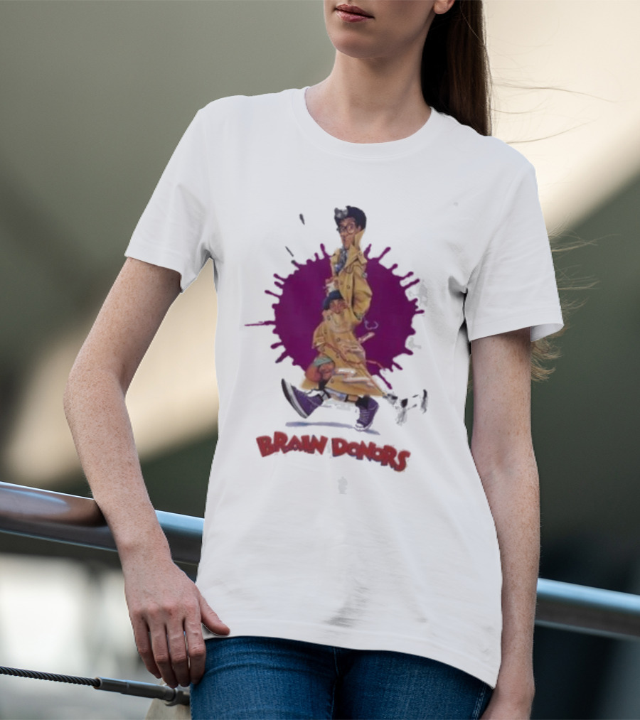 Brain Donors Retro 80’s Comedy Movie Characters Trench Coat Parade T-Shirt