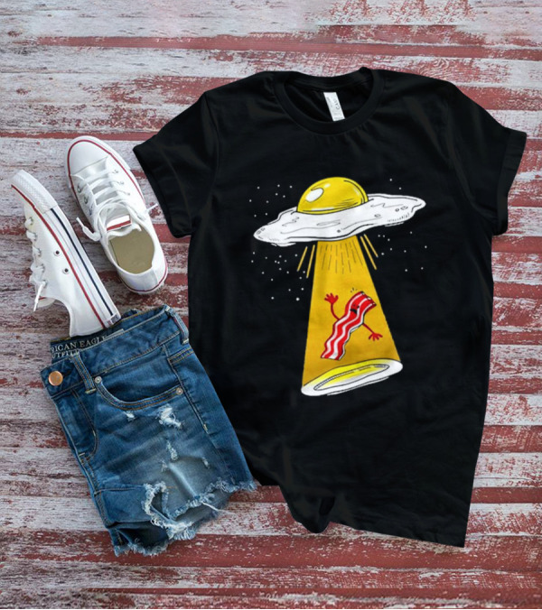 Dave Danna Wonder Nation Alien UFO Egg Abduction Breakfast T-Shirt
