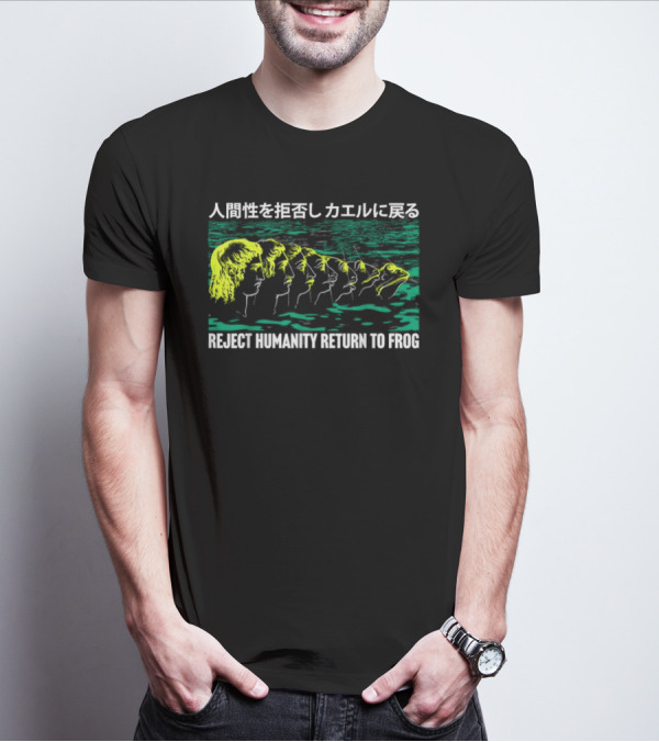Reject Humanity Return To Frog Japanese Evolution Sequence T-Shirt