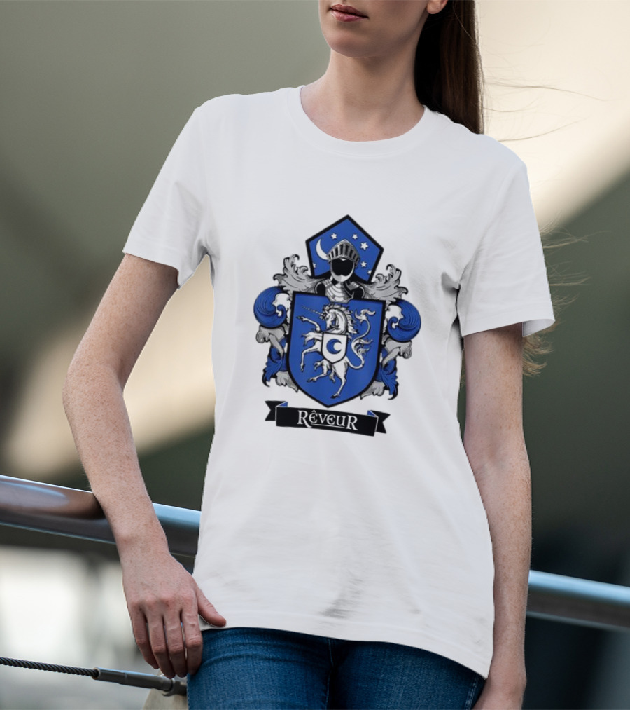 Rêveur House Of Dreamers RCA Givers School Spirit Unicorn Coat Of Arms T-Shirt
