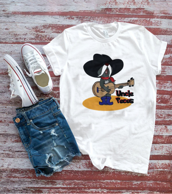 Tom And Jerry Uncle Pecos Playing Guitar With Big Black Hat And Red Scarf T-Shirt