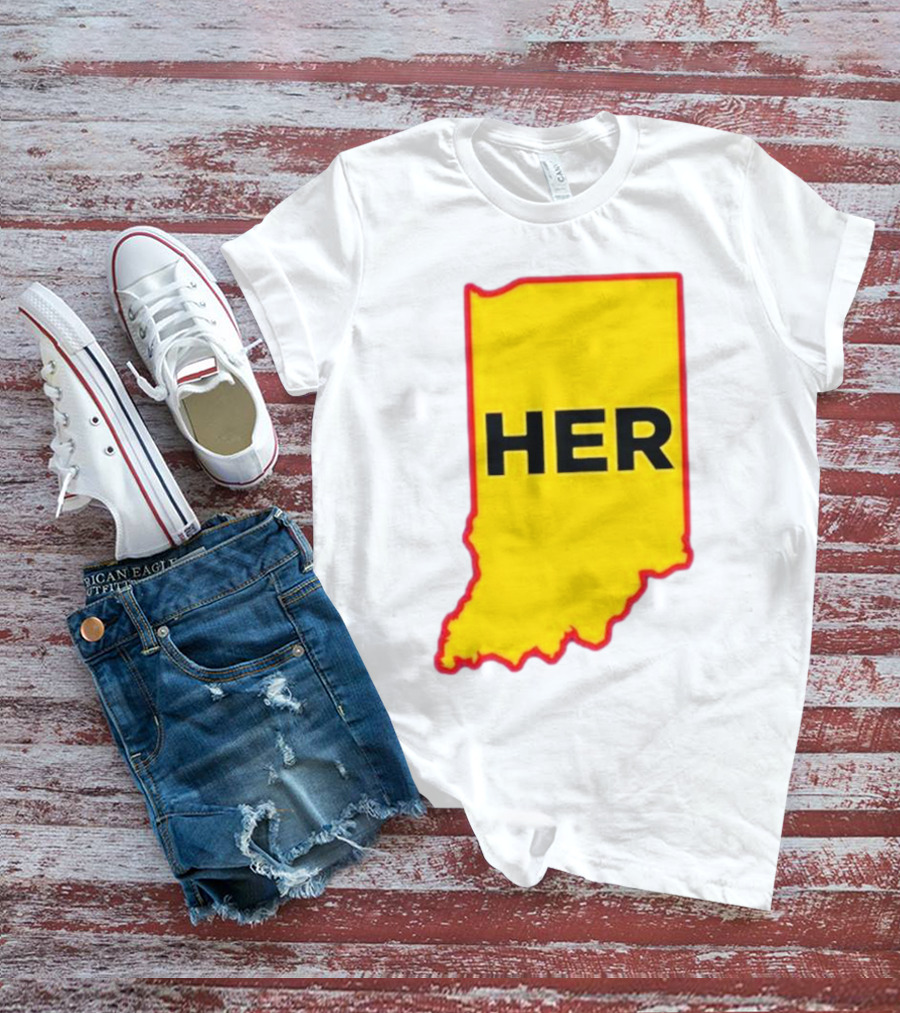 HER Indiana Outline Dave Portnoy 22 T-Shirt