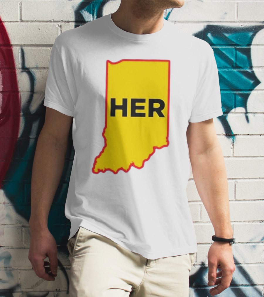 HER Indiana Outline Dave Portnoy 22 T-Shirt