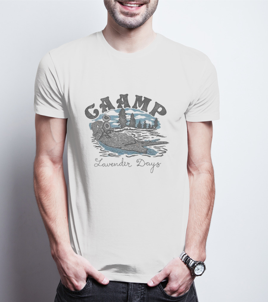 CAAMP The Band Otter Lavender Days Lake Scene T-Shirt