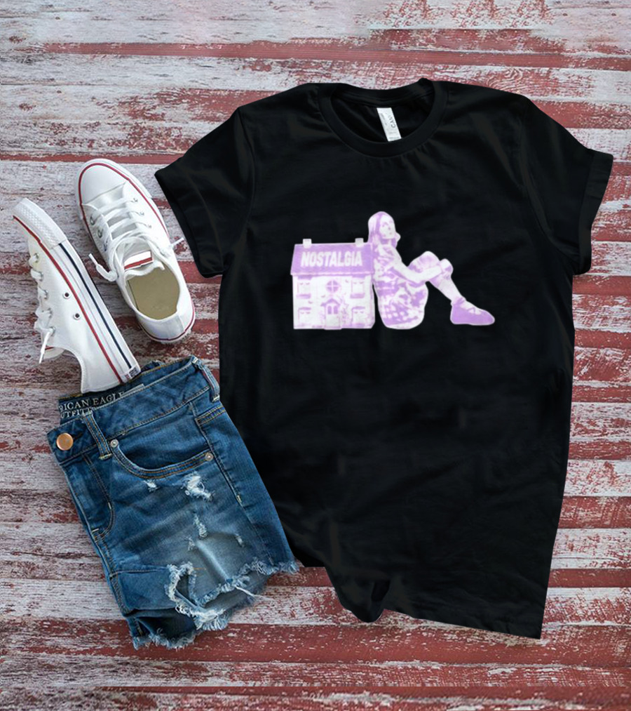 Nostalgia House Girl Silhouette In Purple Tone T-Shirt