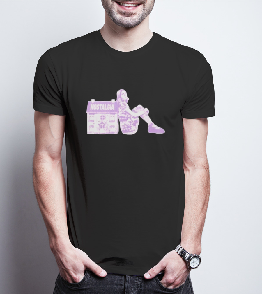 Nostalgia House Girl Silhouette In Purple Tone T-Shirt